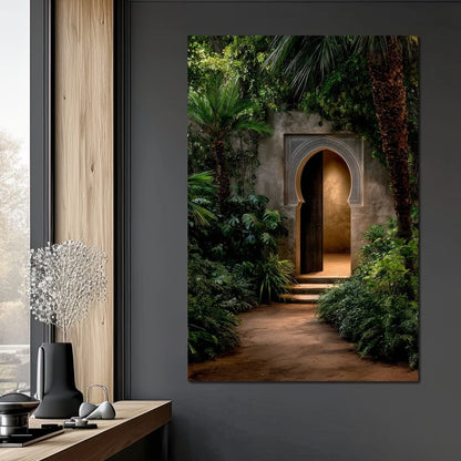 Moroccan Garden Archway Canvas Wall Art