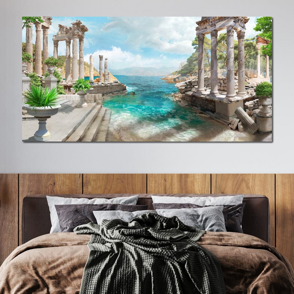 Ancient Greek Ruins Canvas Wall Art