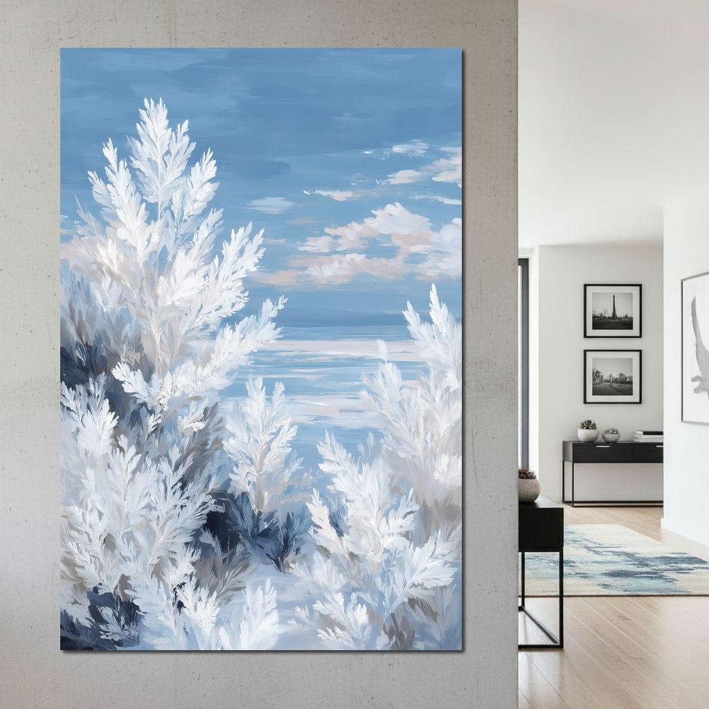 Frosted Seaside Botanicals Canvas Wall Art