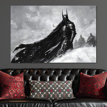 Knight of Winter Shadows Canvas Wall Art