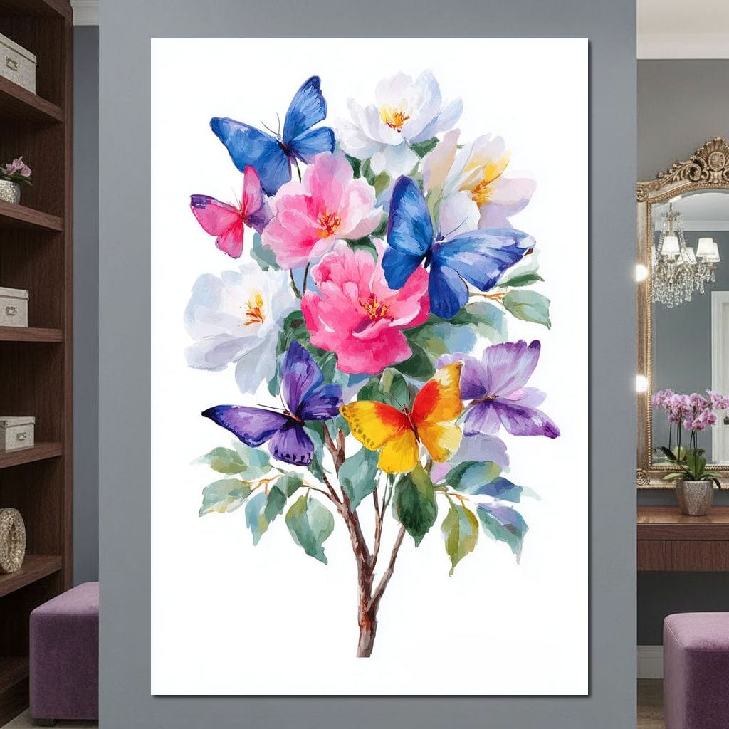 Butterfly Garden Bouquet Sale Canvas Wall Art