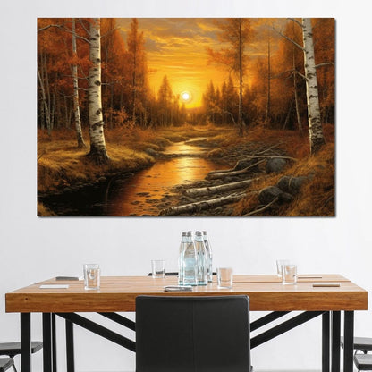 Silver Birch Forest Canvas Wall Art