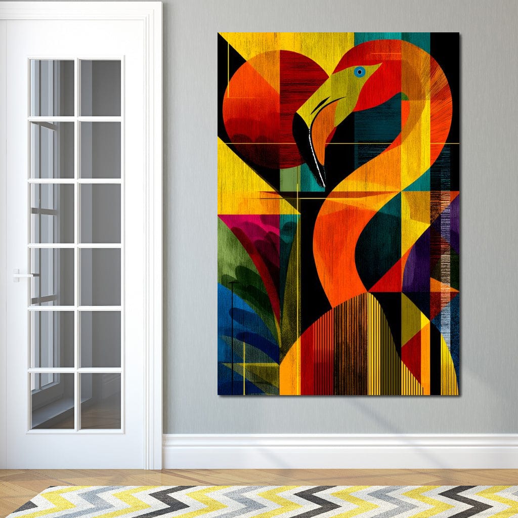 Chromatic Crane Impressions Canvas Wall Art