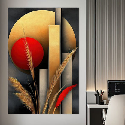 Sunset Geometry Canvas Wall Art