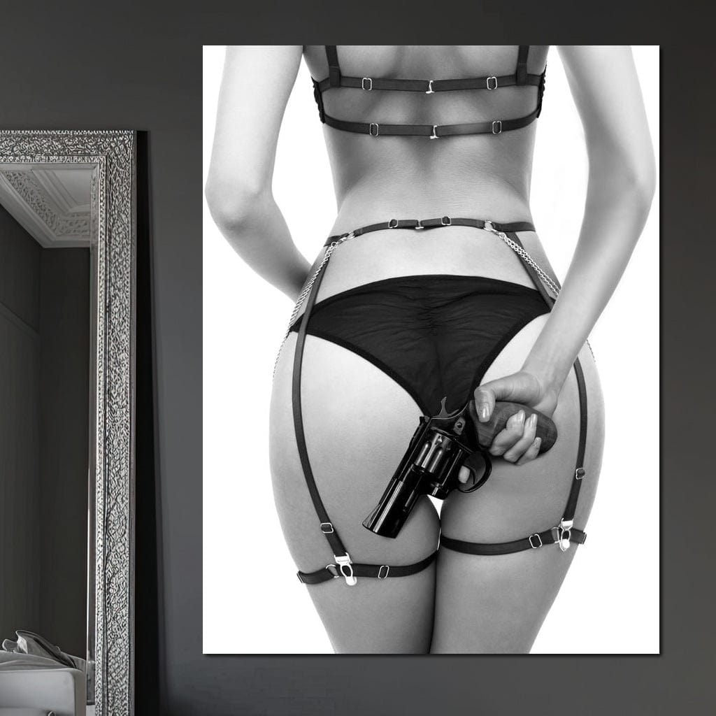 Gun Ass Canvas Wall Art