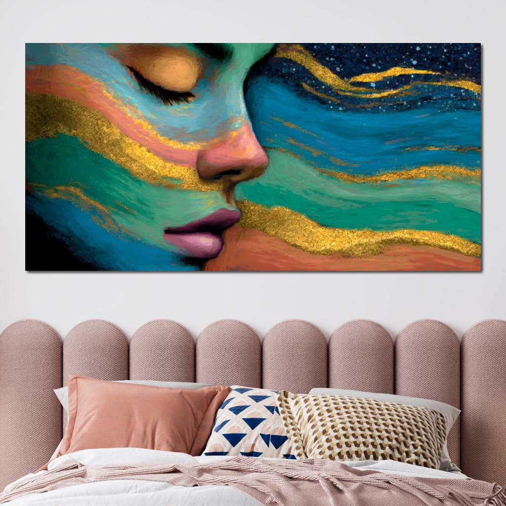 Celestial Dream Portrait Glow Canvas Wall Art