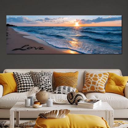 Sunset Shores Eternal Affection Canvas Wall Art