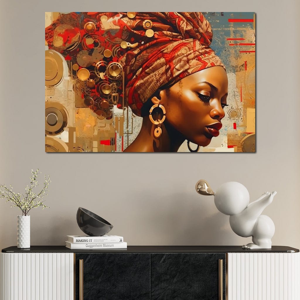 African Portrait Dingane Canvas Wall Art