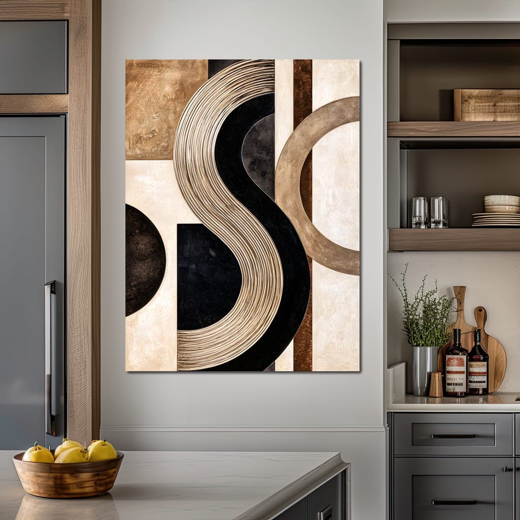 Linear Motion Over Structured Planes Canvas Wall Art