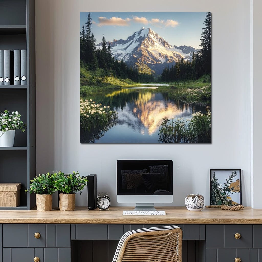 Mountaintop Reflections Canvas Wall Art