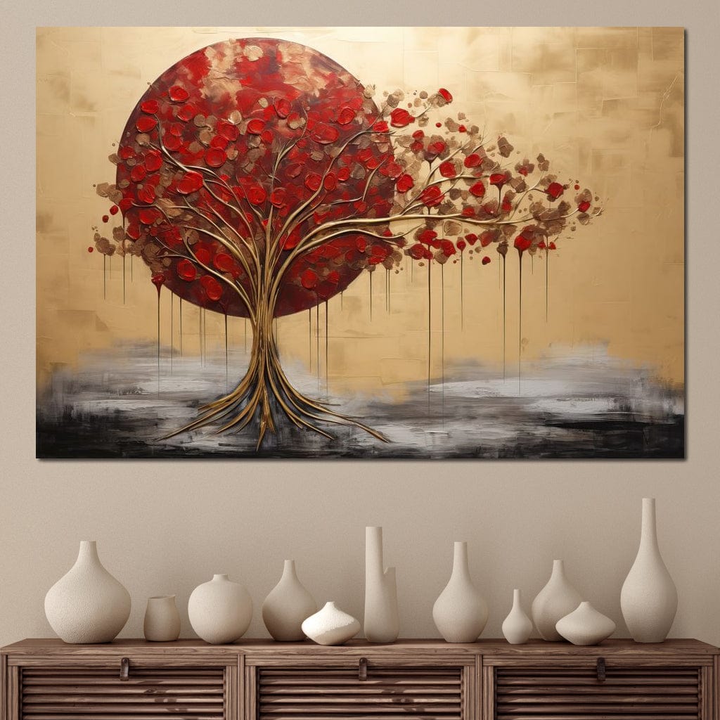 Golden Tree Autumn Symphony Canvas Wall Art