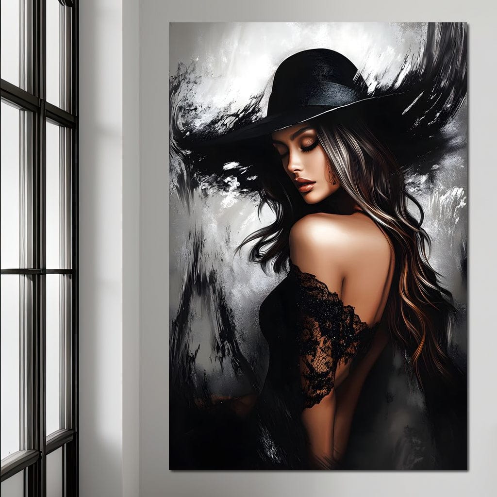 Noir Elegance Shadowscape Canvas Wall Art