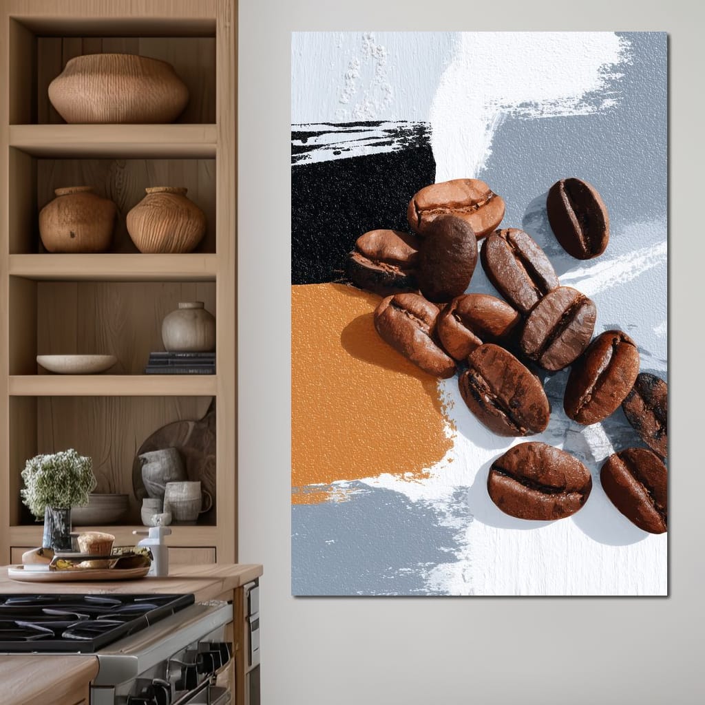 Coffee Beans Modern Vibe Canvas Wall Art