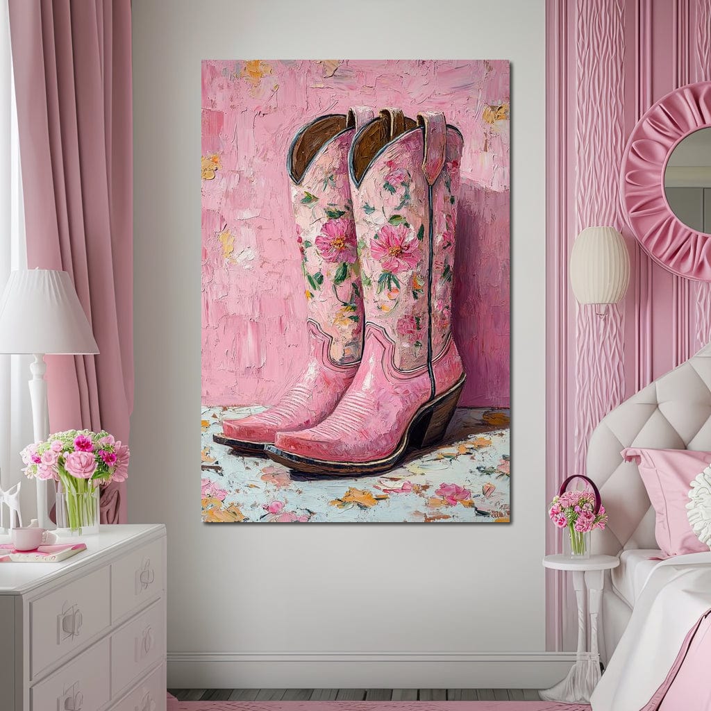 Floral Western Romance Canvas Wall Art