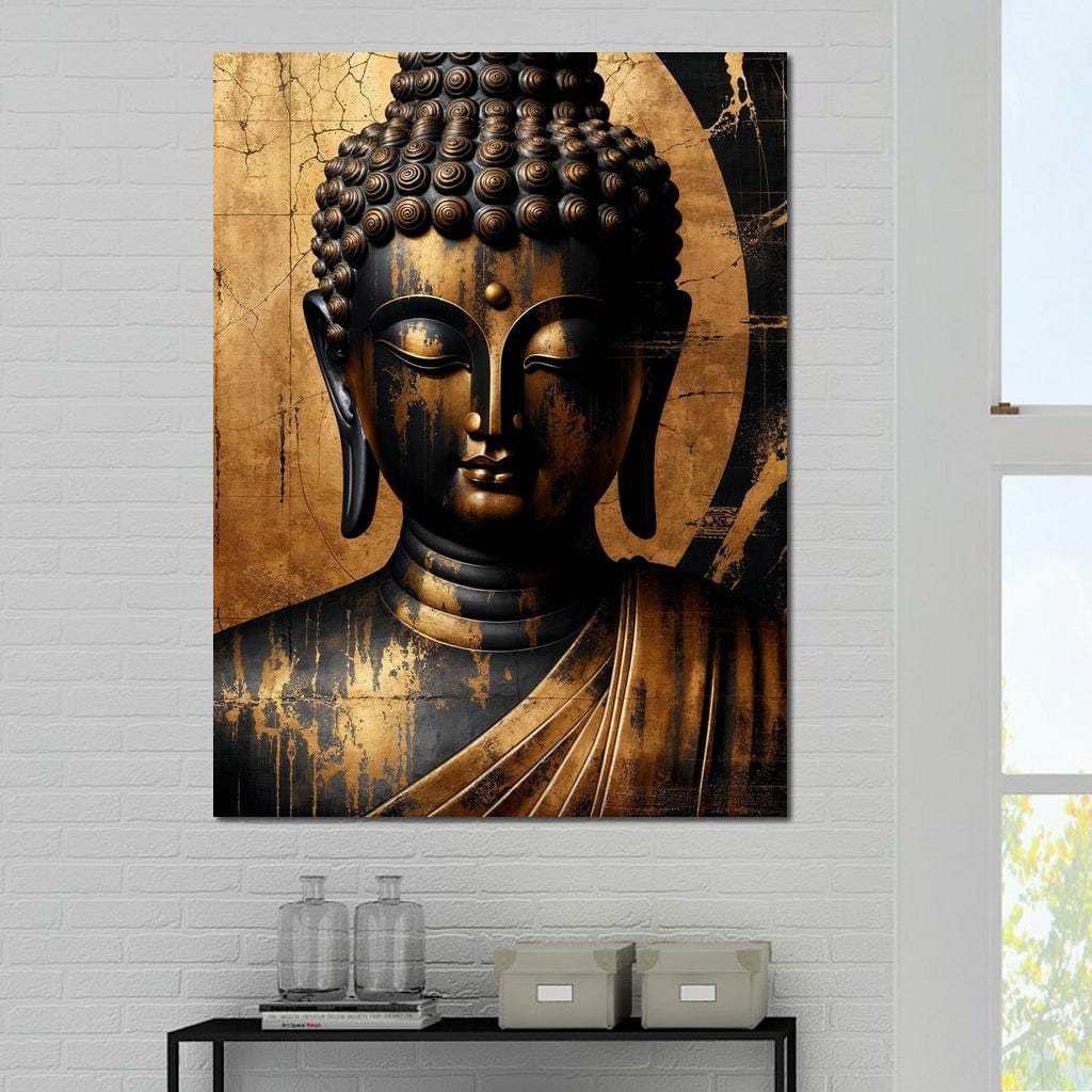 Buddha's Aura of Serenity Canvas Wall Art