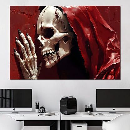 Skeletons Shroud of Silence Canvas Wall Art