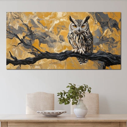 Majestic Owl Essence of Autumn Canvas Wall Art