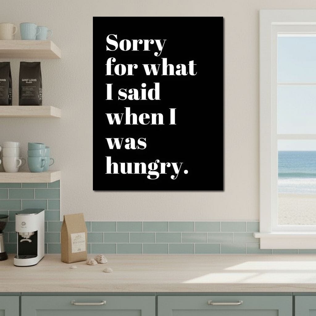 Apology Before Snacks Take Over Canvas Wall Art