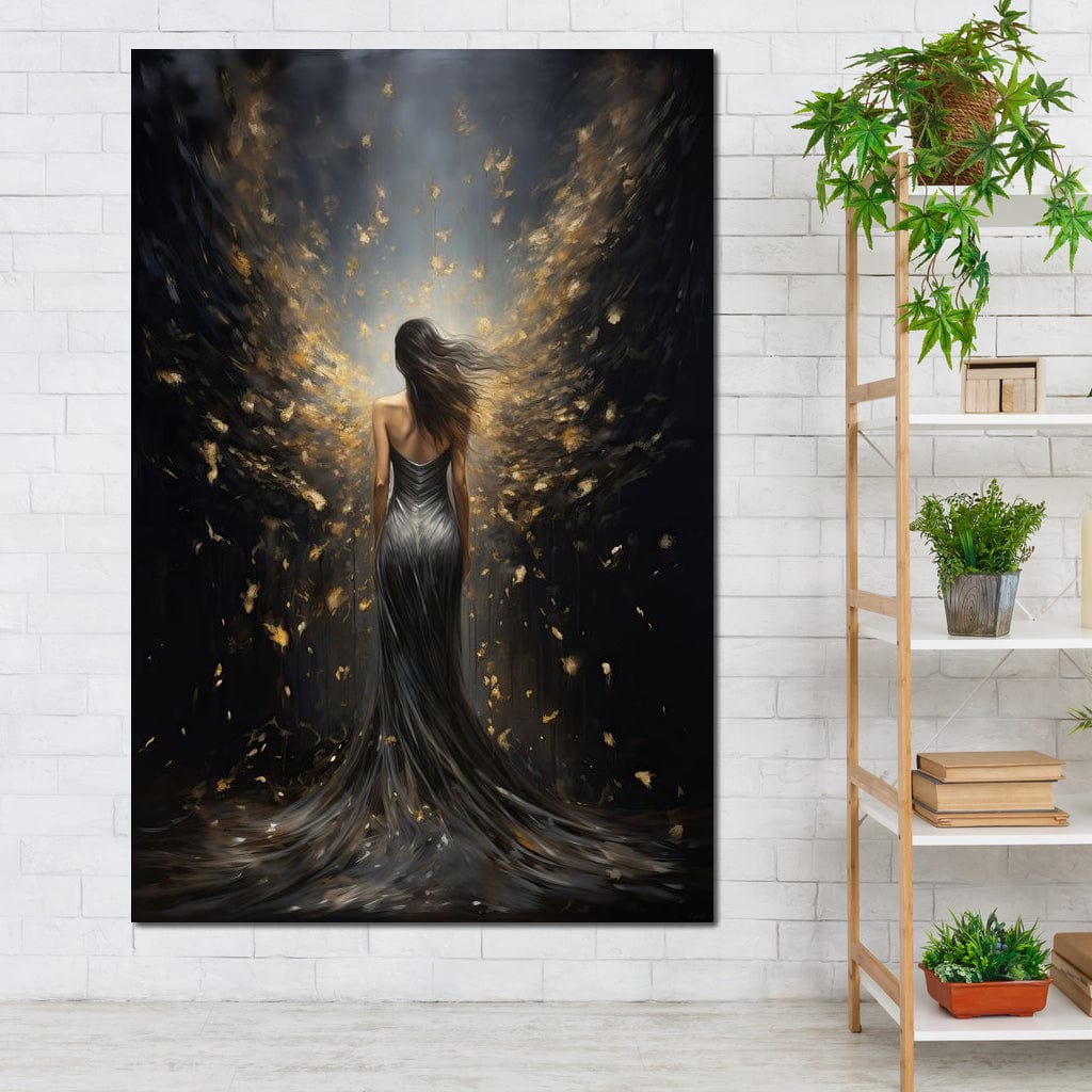 Ethereal Dream of a Starlit Muse Canvas Wall Art