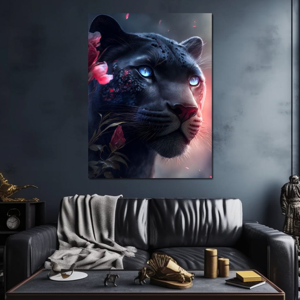 Black Panther Pink Canvas Wall Art