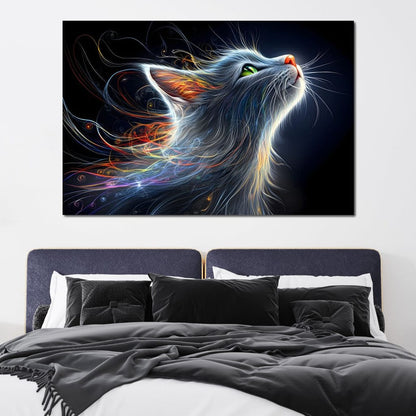 Whiskers of Celestial Flame Canvas Wall Art