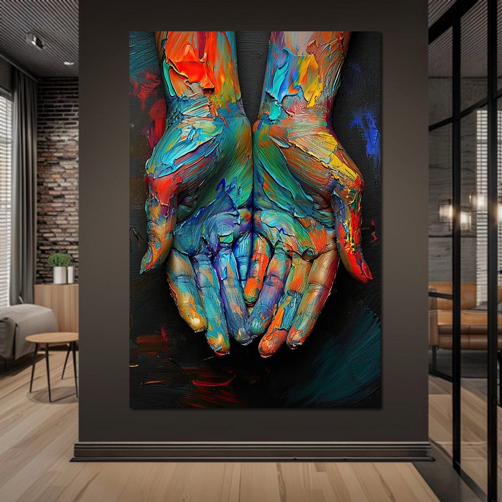 Embrace of Chromatic Hues Canvas Wall Art