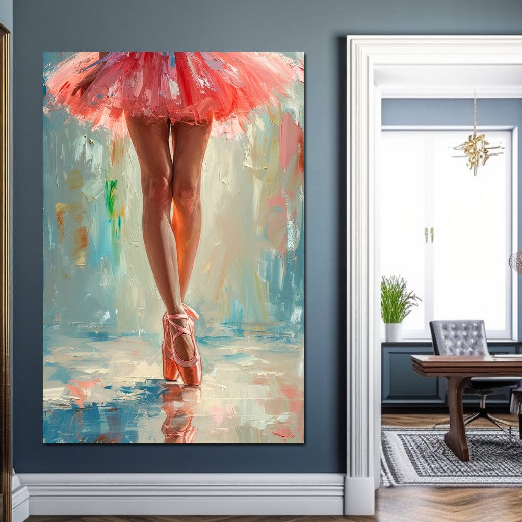 Elegant Dancers in Graceful Motion Canvas Wall Art