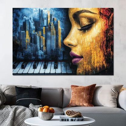 Harmony of Urban Elegance Canvas Wall Art