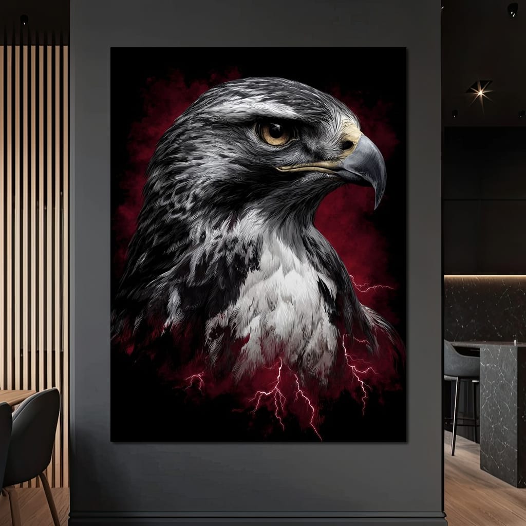 Stormwatch Falcon Canvas Wall Art