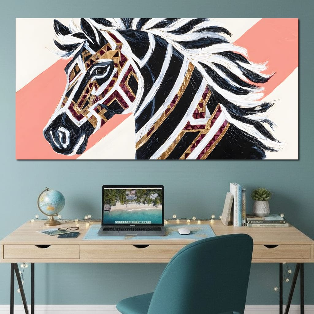 Majestic Mosaic Stripes Canvas Wall Art