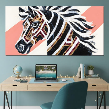 Majestic Mosaic Stripes Canvas Wall Art