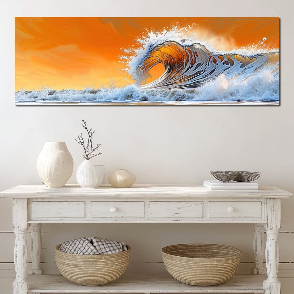 Amber Tide Canvas Wall Art