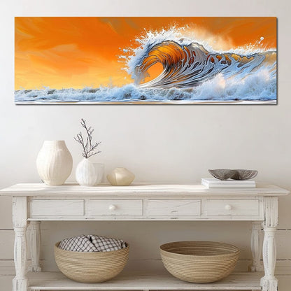 Amber Tide Canvas Wall Art
