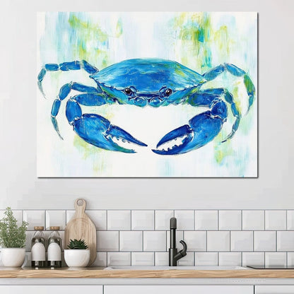 Crab Coastal Journey Canvas Wall Art