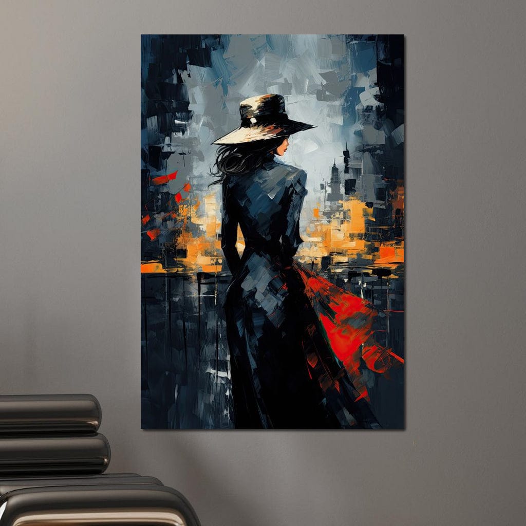 Dusk Enigma in Monochrome Canvas Wall Art