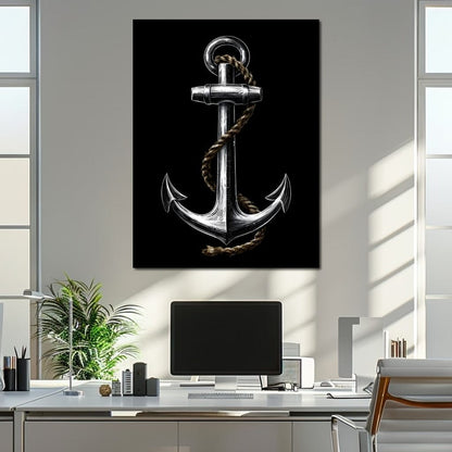 Heavy Iron Anchor Canvas Wall Art