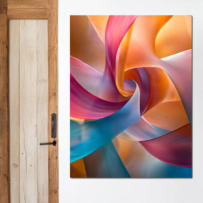Vibrant Curves of Elegance Canvas Wall Art