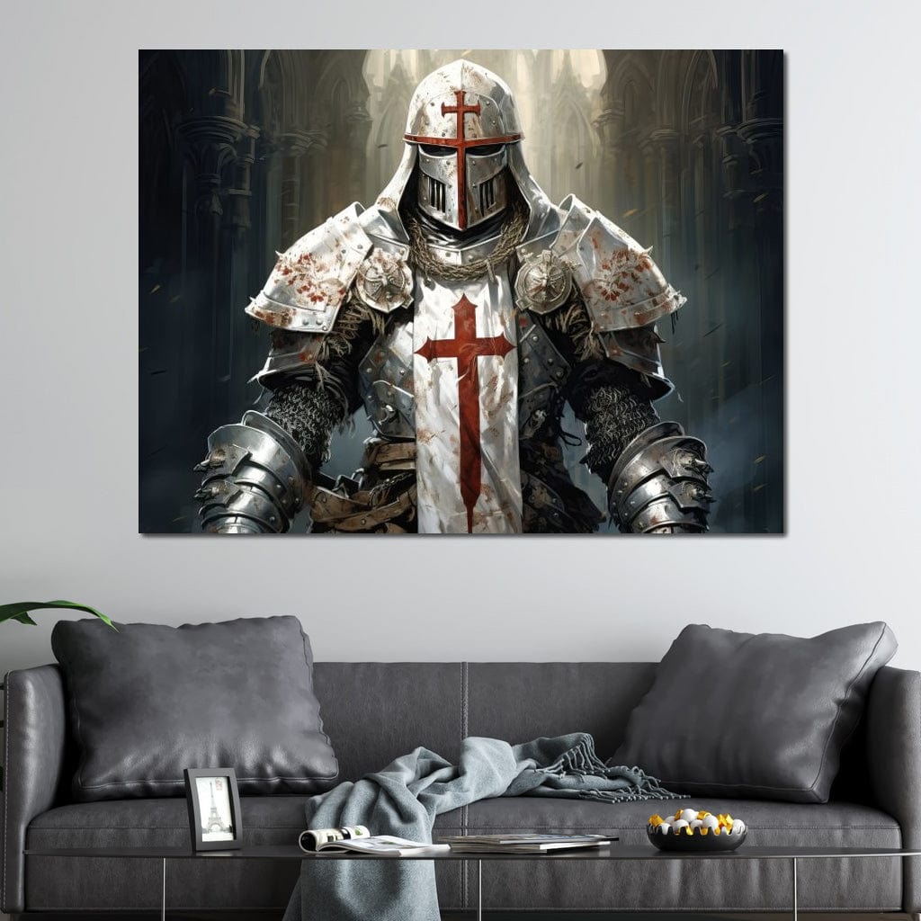 Knight of Sacred Hammer Canvas Wall Art
