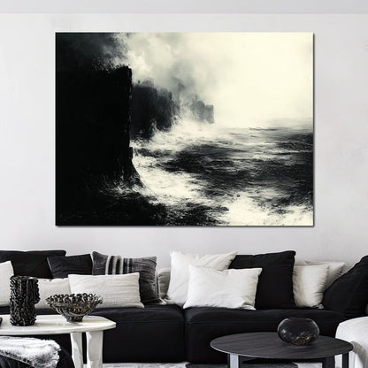 Black Shores Canvas Wall Art