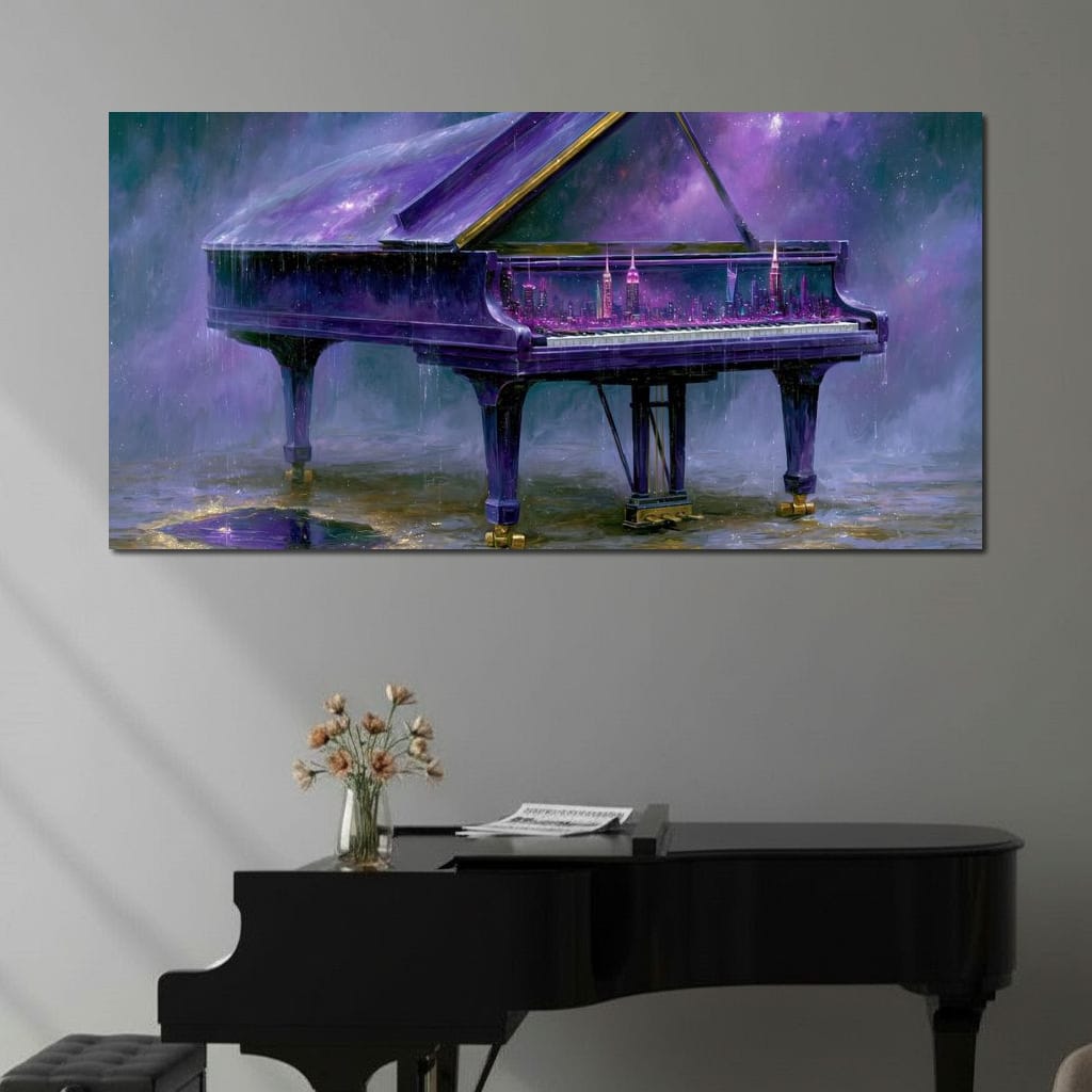 Midnight Sonata For A Glass Galaxy Canvas Wall Art