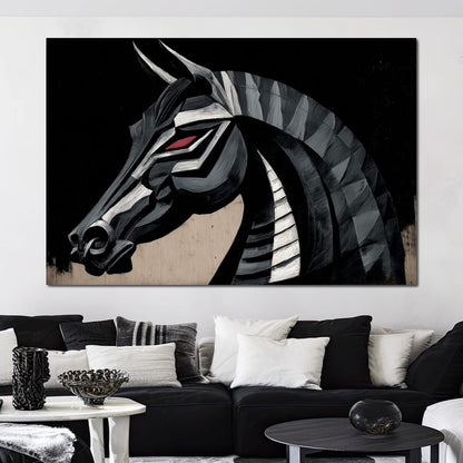 Iron Equine Spirit Descent Canvas Wall Art