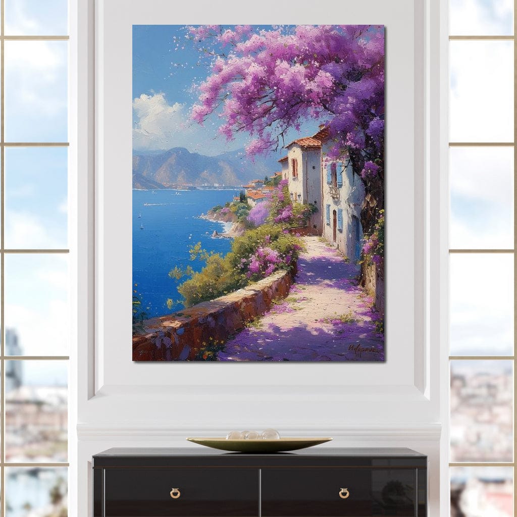 Coastal Bloom Promenade Canvas Wall Art