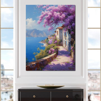 Coastal Bloom Promenade Canvas Wall Art