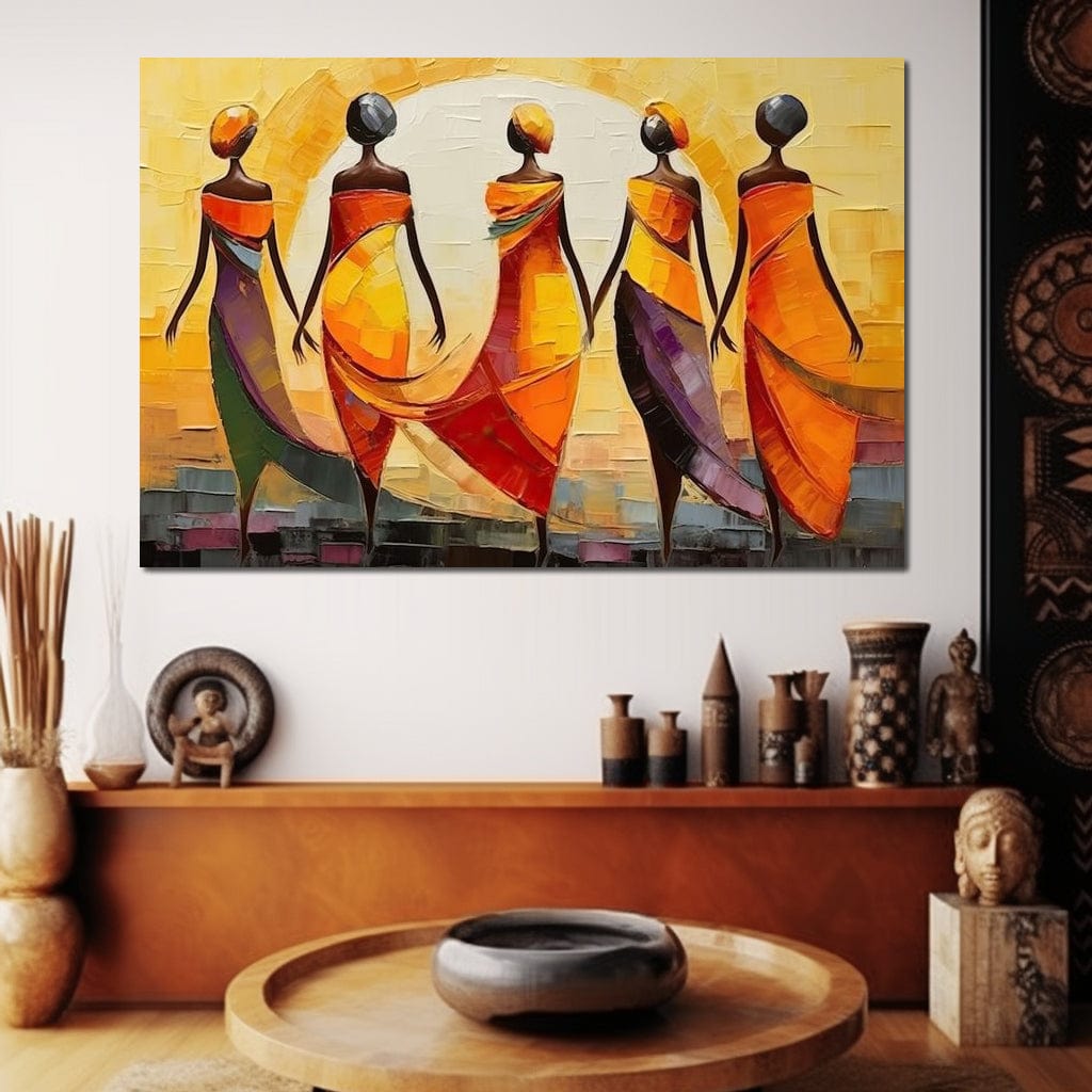 African Sunset Canvas Wall Art