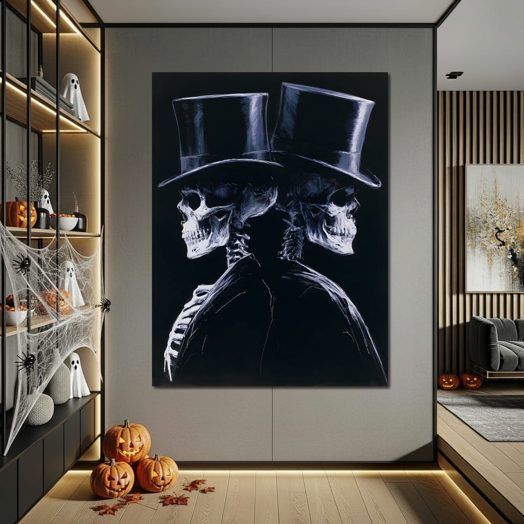 Gentlemen Waiting for the Final Curtain Canvas Wall Art