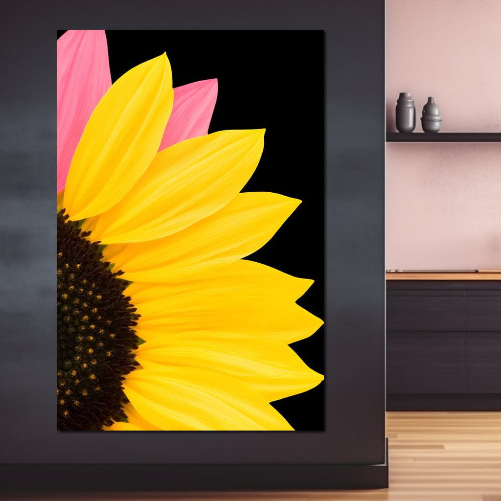 Yellow Sunlit Petals Canvas Wall Art