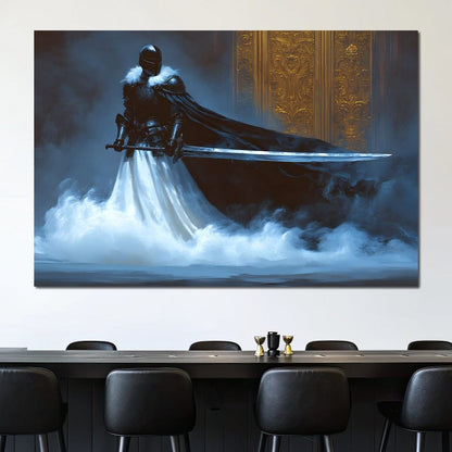 Majestic Shadowed Sentinel Canvas Wall Art