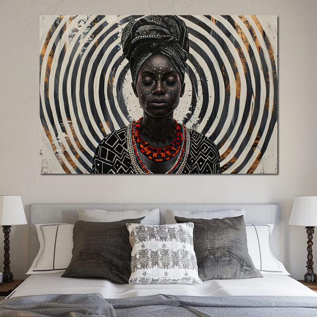 Spirals of Serenity Queen Canvas Wall Art