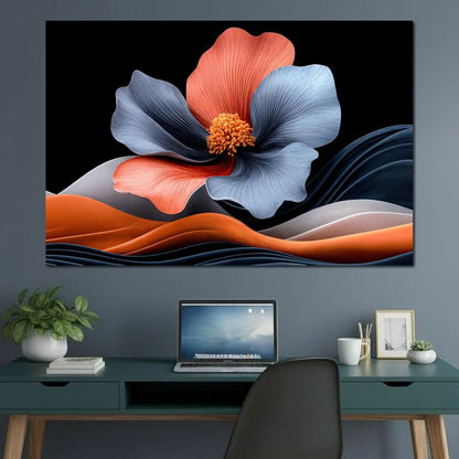 3D Bloom of Eternal Radiance Canvas Wall Art
