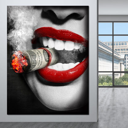 Money To Burn Canvas Wall Art